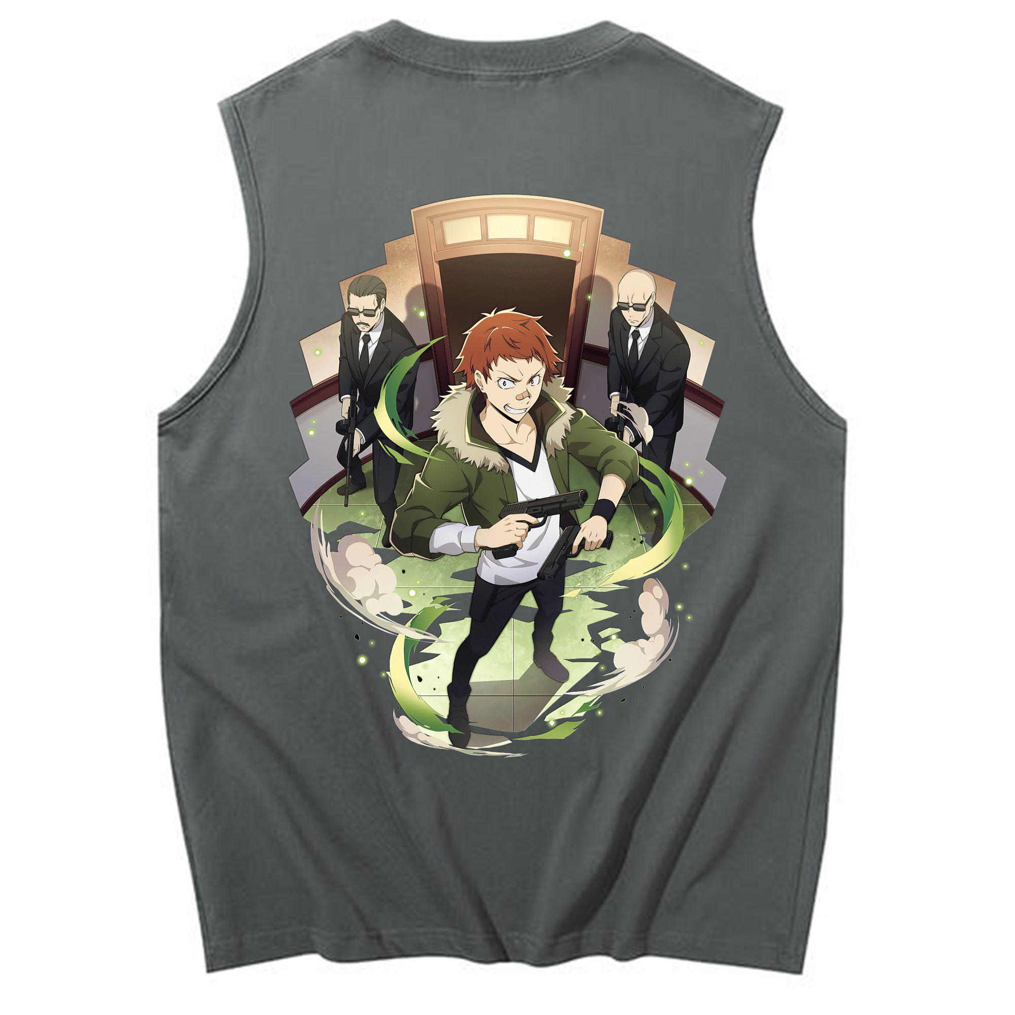 （画像用） 文豪ストレイドッグス Bungo Stray Dogs コットン100％タンクトップ（背面プリント）